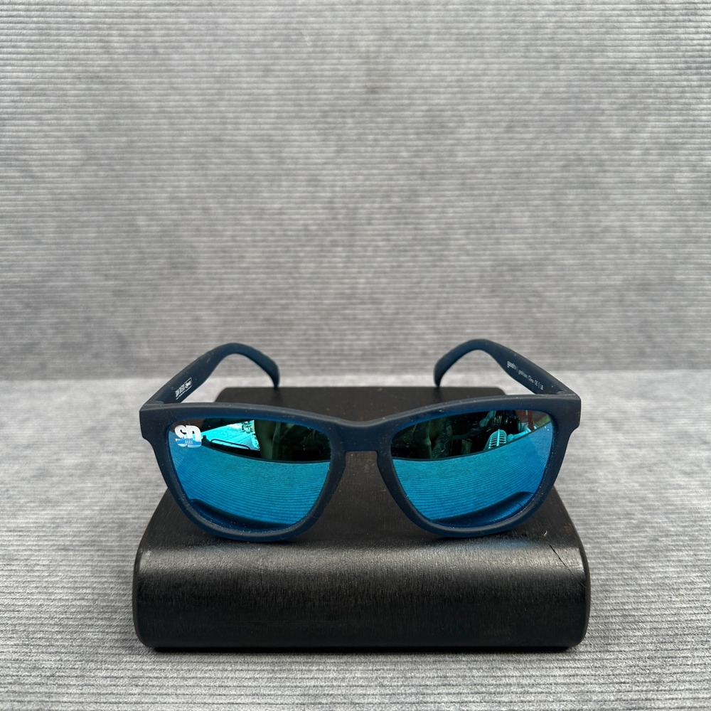 Goodr OG y2k Sunglasses Navy San Diego Half Marathon Legacy Blue Mirrored Lens